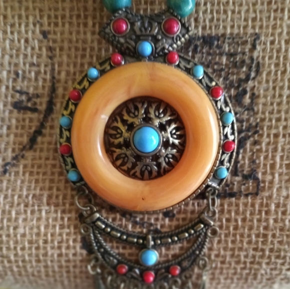 Native Chackra Beaded Necklace - Picture 2 of 6